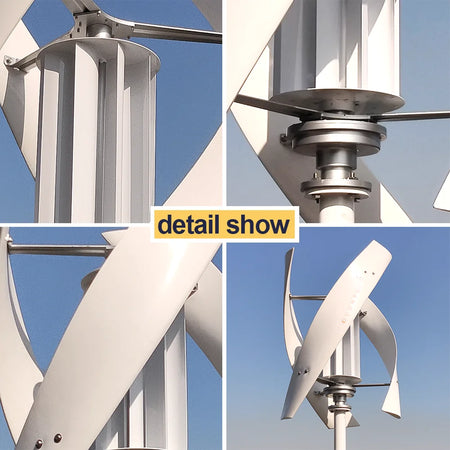 5KW Vertical Axis Maglev Wind Turbine with Charge Controller for Home Energy