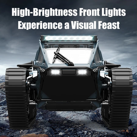 JJRC C8812 LED Light Tracked Tank RC Car - Remote Control Off-Road Vehicle