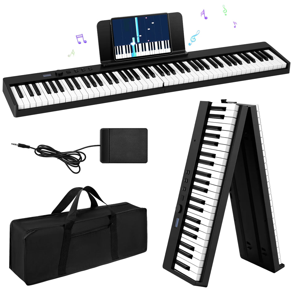 Foldable 88 Key Electronic Piano Keyboard With 128 Tones