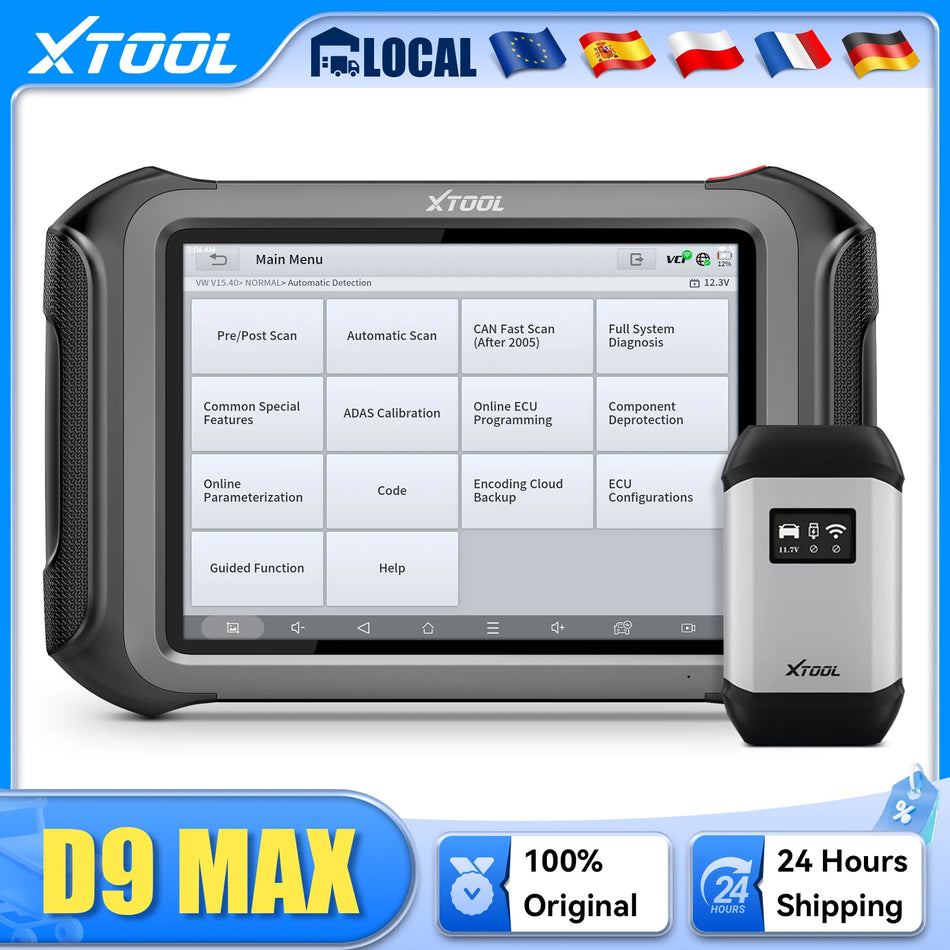 XTool D9 MAX Scanner de Diagnóstico de Todos os Sistemas com Programação de ECU J2534