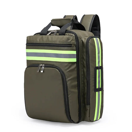 Disaster Relief First Aid Kit Emergency Backpack &ndash; Spacious Army Green