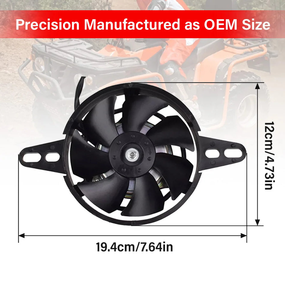 12V Universal Motorcycle Cooling Fan and Radiator Assembly for ATV and Off Road