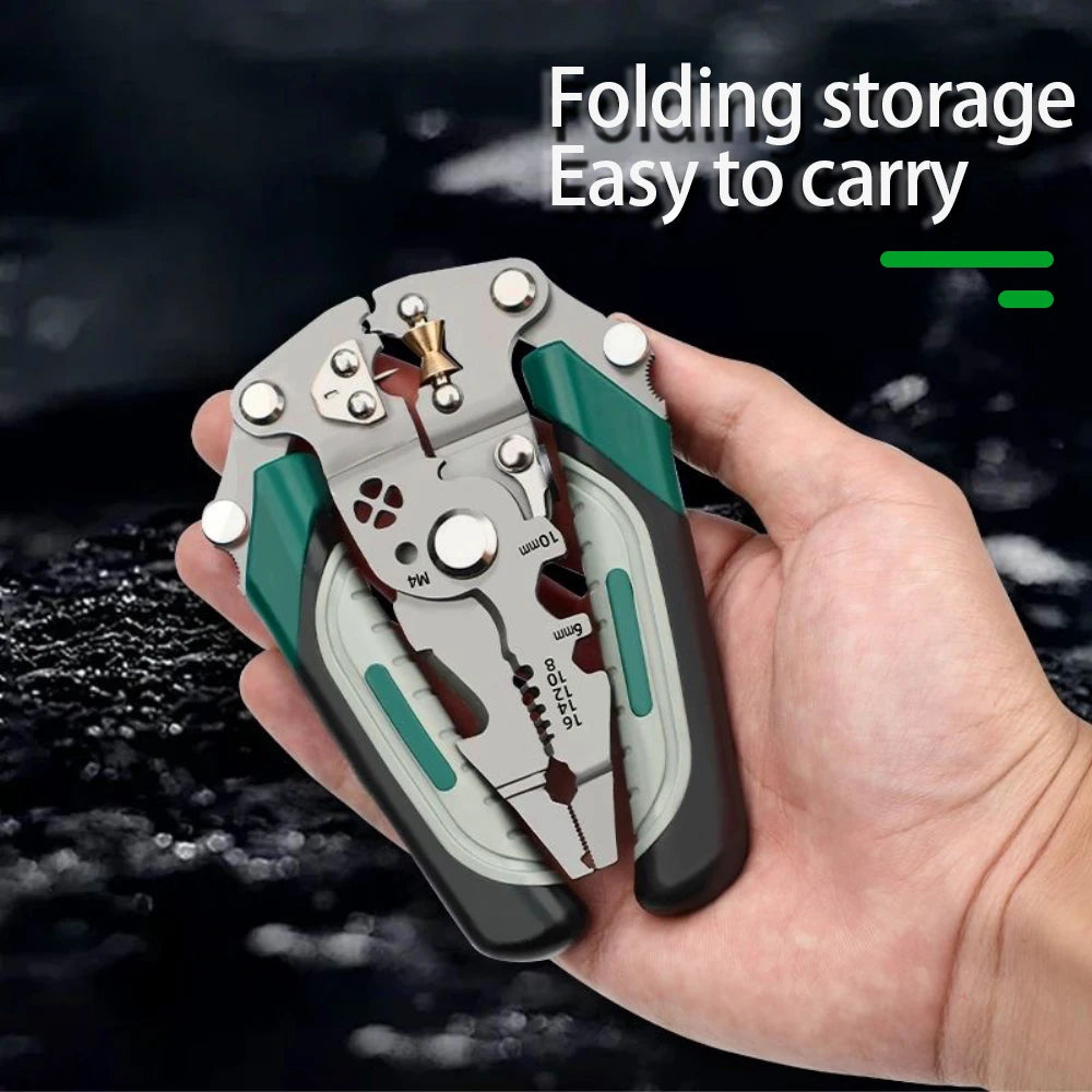 Foldable Wire Stripper Pliers &ndash; Durable Pulley Design