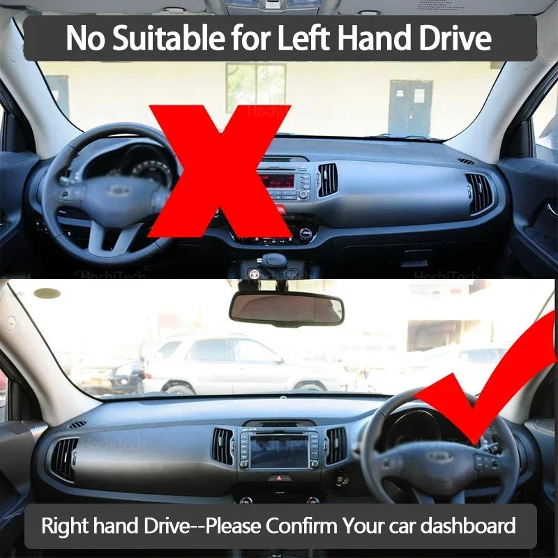 Anti-slip dashboardcover met padding voor Kia Sportage SL R 2011-2015