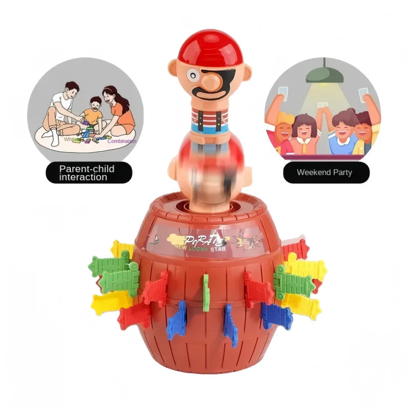 Jucărie Interactivă de Sărit Butoiul Pirat Cadou pentru Familie