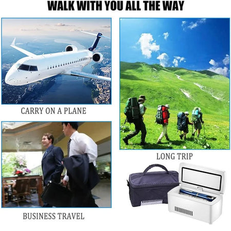 Portable Insulin Cooler Box 2-18 Degrees - Travel Ready