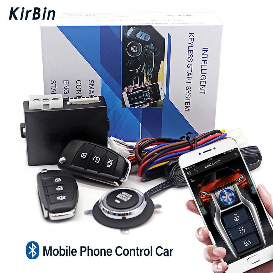 Remote Start Car Alarm With Auto Start System, Push Start Ignition, Mobile App