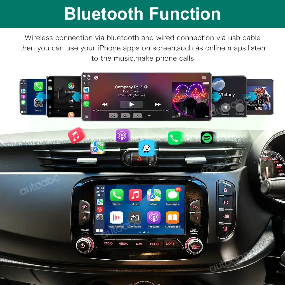 Wireless CarPlay Interface For Alfa Giulietta 2014-2021 Fiat 500X 2015-2017 Fiat 500L 2013-2014 With Mirror Link Android Auto by InterCyprus Trading Ltd
