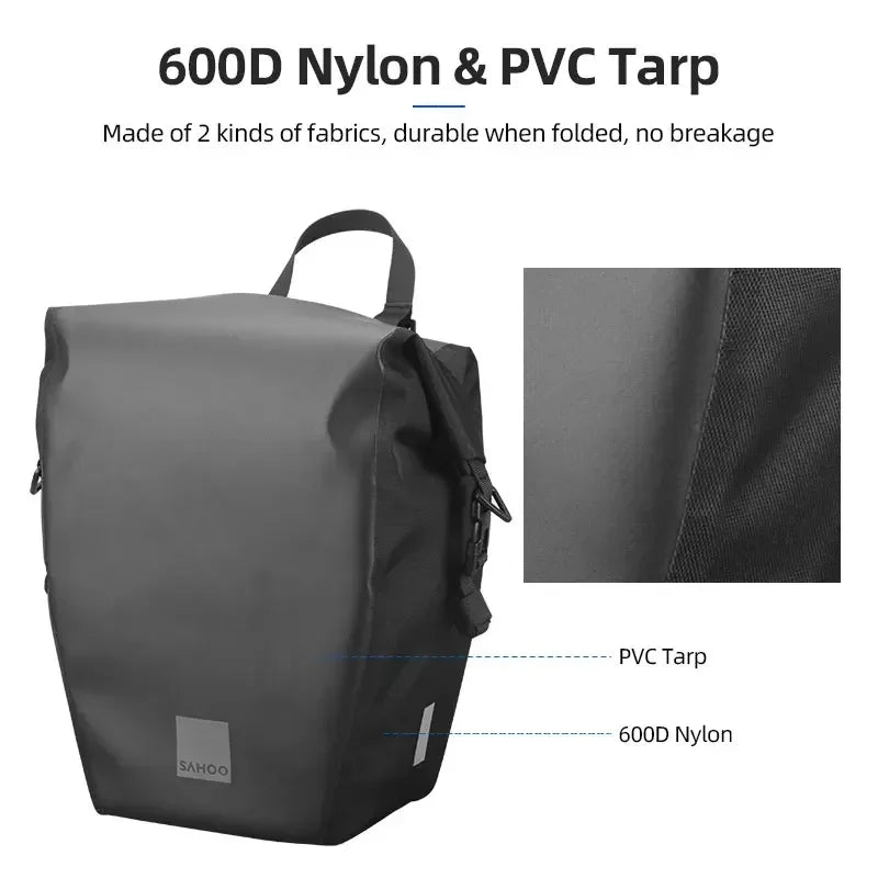 Sahoo Bicycle Rear Rack Bag &ndash; Large Capacity Waterproof Design