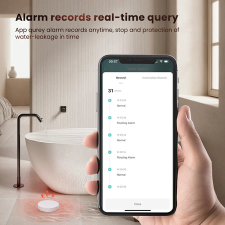 AVATTO Zigbee Smart Water Leak Detector with APP Control and Alarm System