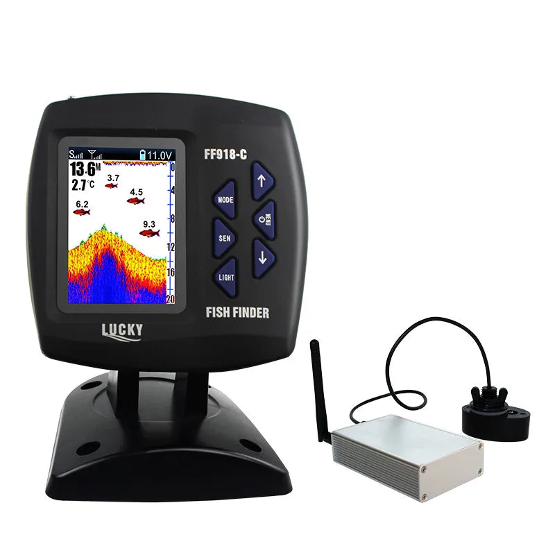 LUCKY FF918-CWLS Wireless Fish Finder - 980ft Range, 45&deg; Sonar FF918-CWLS