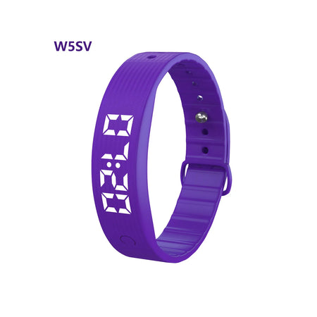 W5Sv Smart Bracelet with Vibration Alarm, Pedometer &amp; Sleep Tracker Purple
