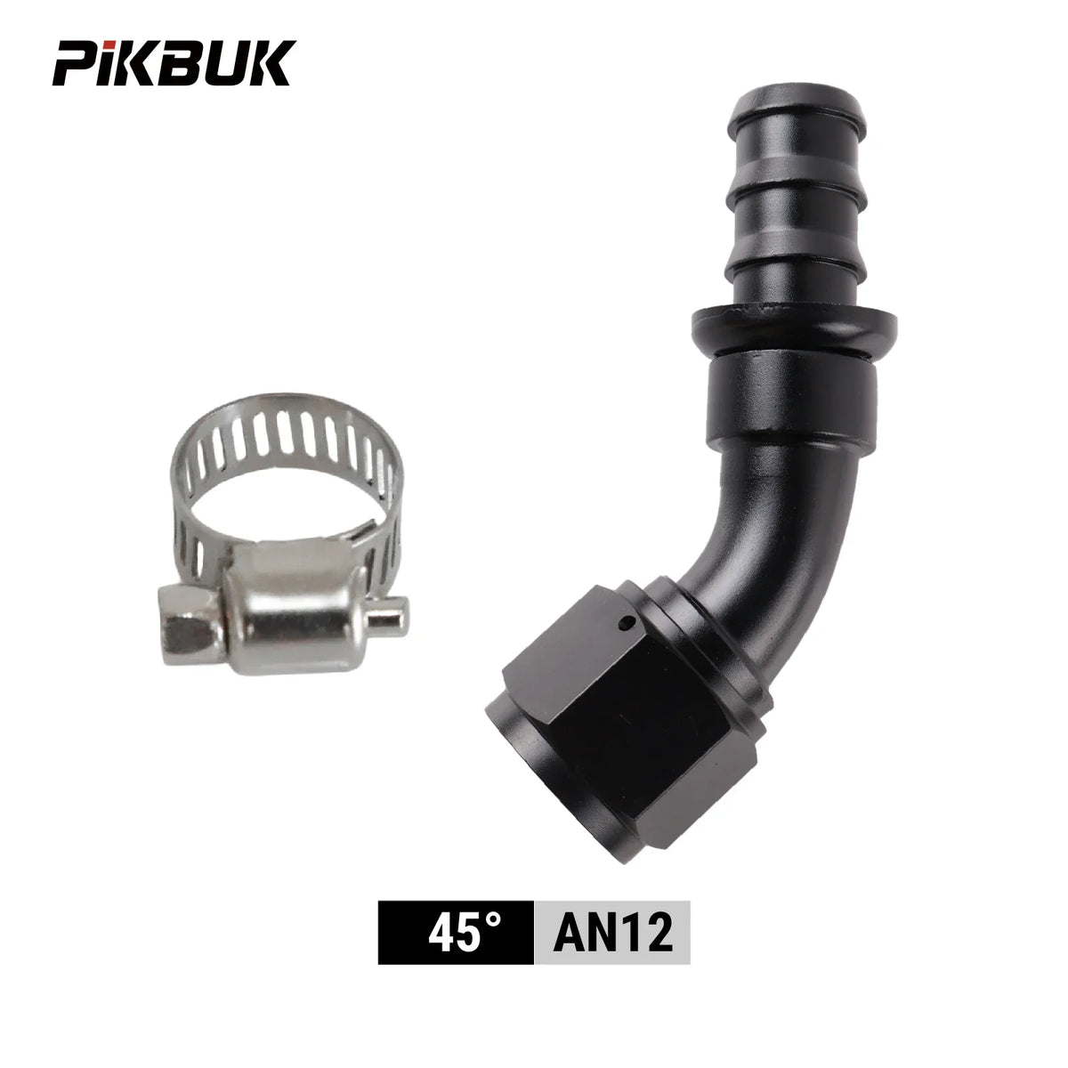 PIKBUK Universal AN4 6 8 10 12 Push-on Hose End Fittings Fuel Oil Cooler Hose Fitting 180 Degree Reusable Connection Adapter by InterCyprus Trading Ltd