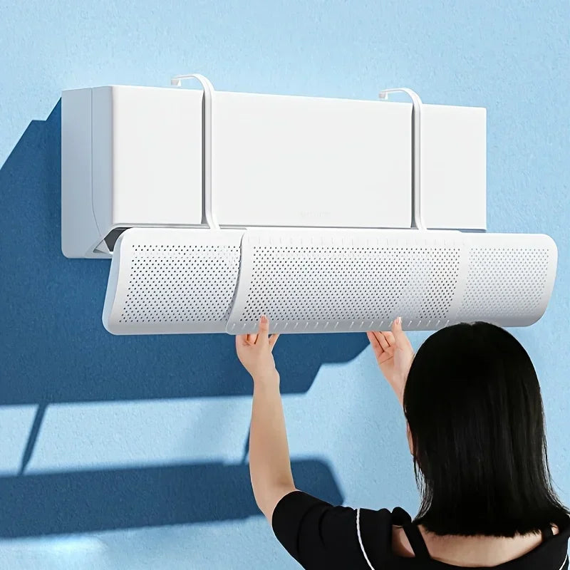 Adjustable Wind Shield for Car AC, Anti Direct Blowing, PVC Dust Cover