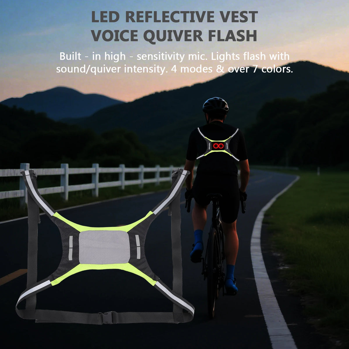 LED Running Vest &ndash; Bright LED Illumination Night Safety