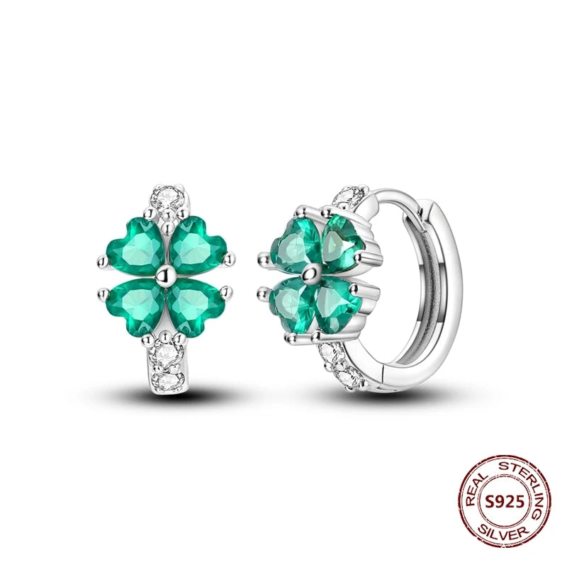 Elegant 925 Sterling Silver Dog Earrings with Zircon and Animal Designs for Women