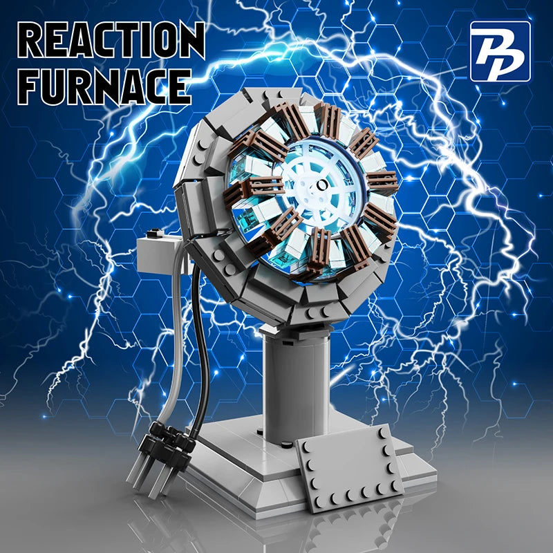 Build Your Own Iron Robot Mecha Man - Nuclear Reactor Light-Up Building Blocks | Perfect Gifts for Kids