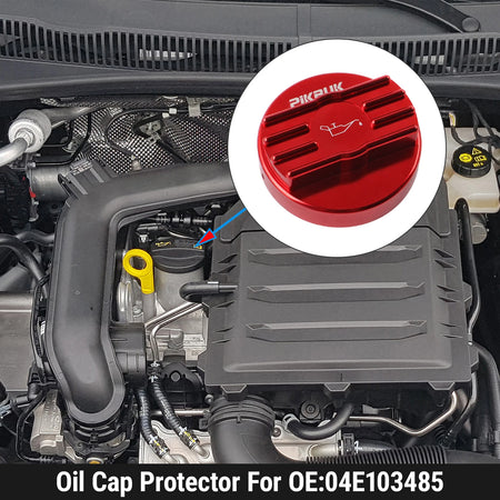 PIKBUK Aluminum Cap Protector For VW CC Golf Audi Skoda Seat Water Tank Cap / Coolant Cap / Oil Cap by InterCyprus Trading Ltd