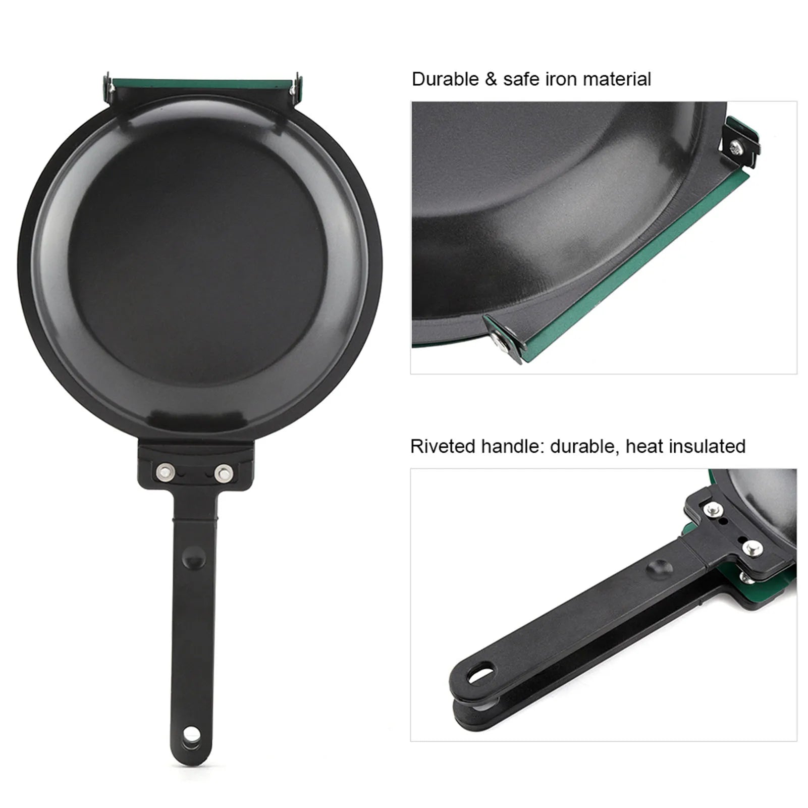 Double Side Titanium Steel Frying Pan &ndash; Nonstick Surface