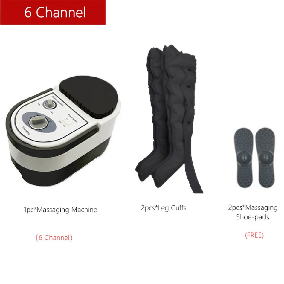 Luftkompressionsbensmassagerare lår fot lymfatisk dränering