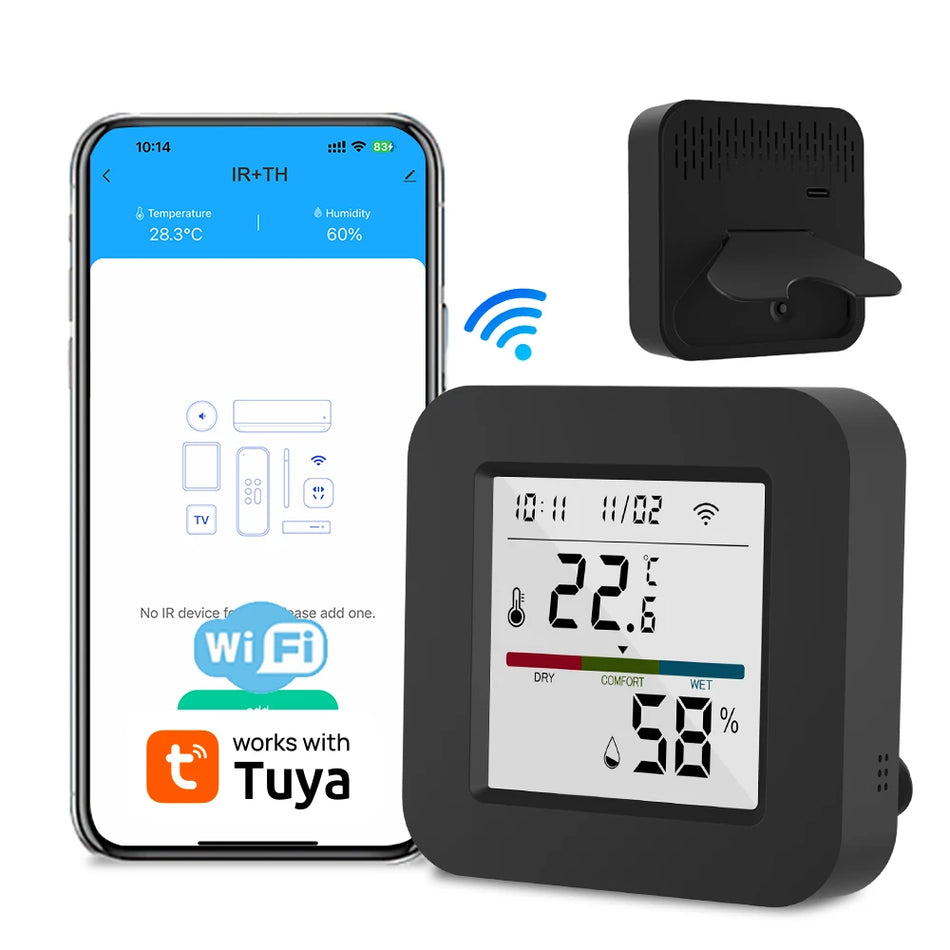 Tuya Smart Universal IR Remote with Temperature &amp; Humidity Sensor WIFI IRTP