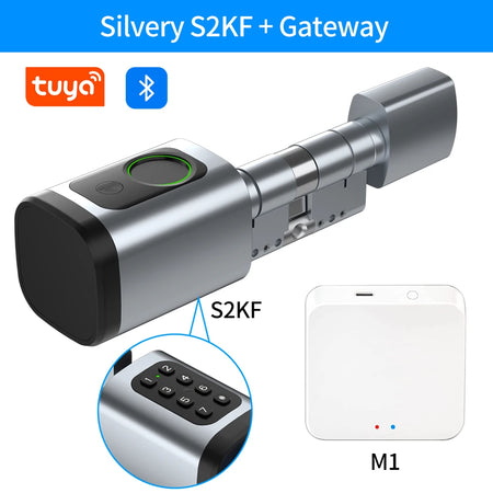 TTLock Tuya Smart Fingerprint Cylinder Lock V1 &ndash; Biometric S2KF-V1S-tuya M1