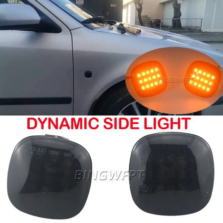 2PCS For SKODA Fabia 6Y 5J MK2 Octavia 1U A4 MK1 Rapid NH3 Roomster 5J Superb 3U LED Dynamic Side Marker Turn Signal Light by InterCyprus Trading Ltd