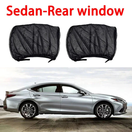 NoEnName_Null 2PCS Mesh Car Sun Shade - UV Protection for Sedan/SUV sedan-rear window