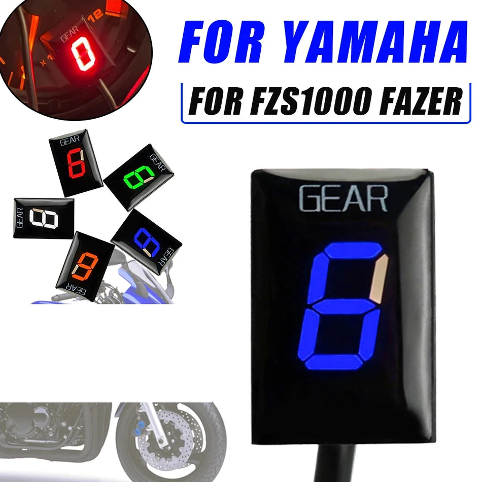 Yamaha FZS 1000 Fazer Gear Indicator ECU Display, Speed Gear Meter, LED ABS Plastic