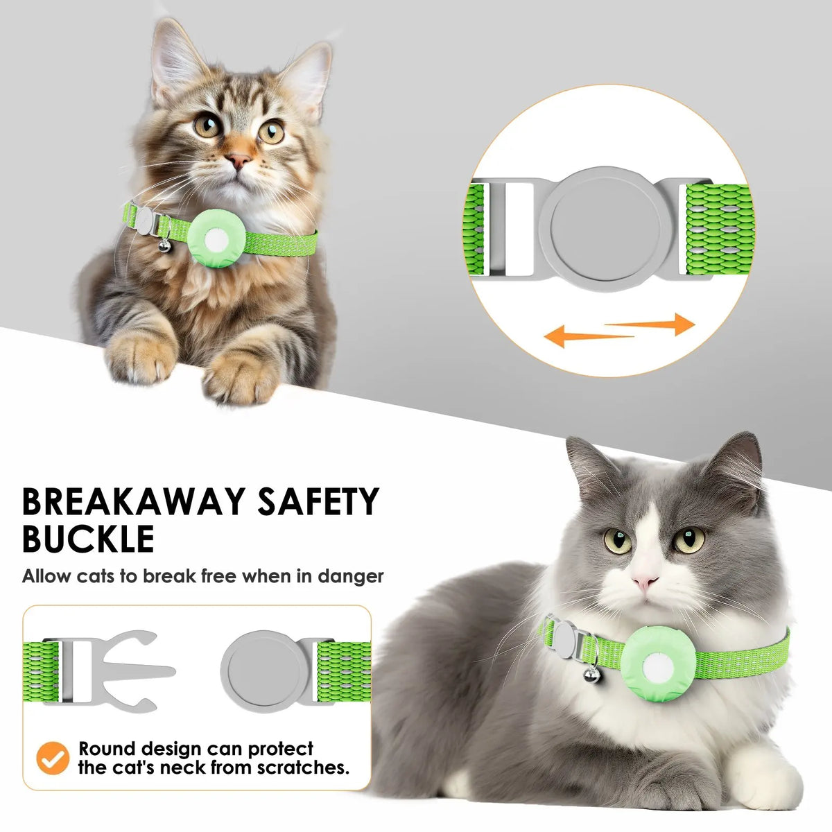 Cat GPS Tracker Collar With Elastic Buckle &ndash; No Monthly Fee