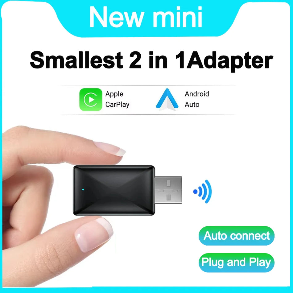 Adaptor wireless 2in1 CarPlay Android Auto pentru VW, Nissan, Honda, Toyota