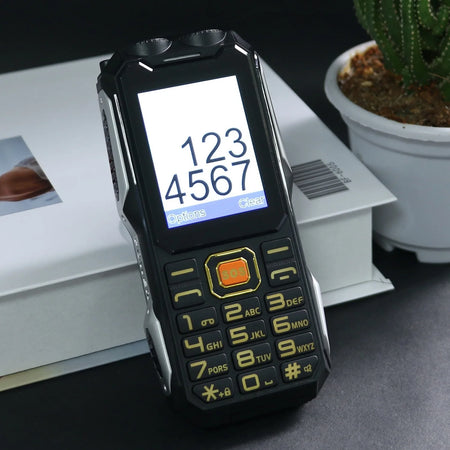 Tough Outdoor Phone 2.4 Display - SOS Dial Big Button Q8pro Black / Standard