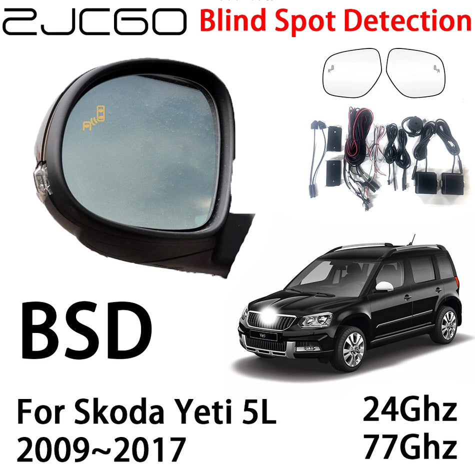 Sistema di Avviso Radar per Skoda Yeti 5L con Rilevamento Angolo Cieco e Radar mmWave Montati sul Paraurti Posteriore