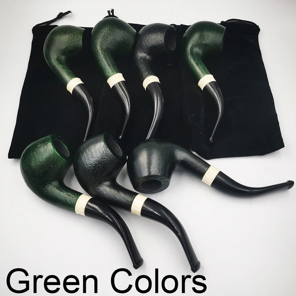 Pipa da tabacco piegata in legno fatta a mano con filtro 9mm regalo per uomo