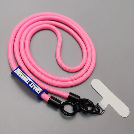 Long And Bold Phone Hanging Strap &ndash; Universal Nylon Comfort Pink