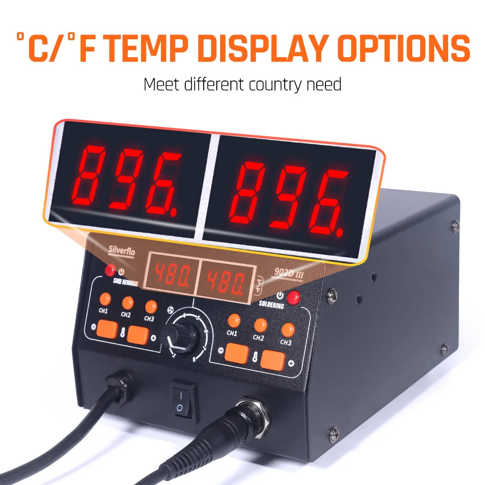 Silverflo 902D-III Rework Soldering Station &ndash; 2in1 Hot Air