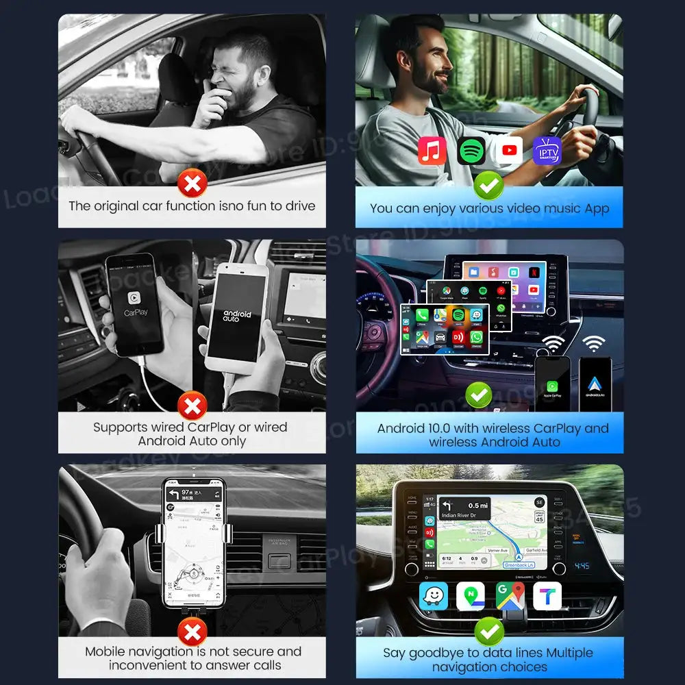 Carlinkit Android Auto Wireless Adapter 32GB CarPlay Ready