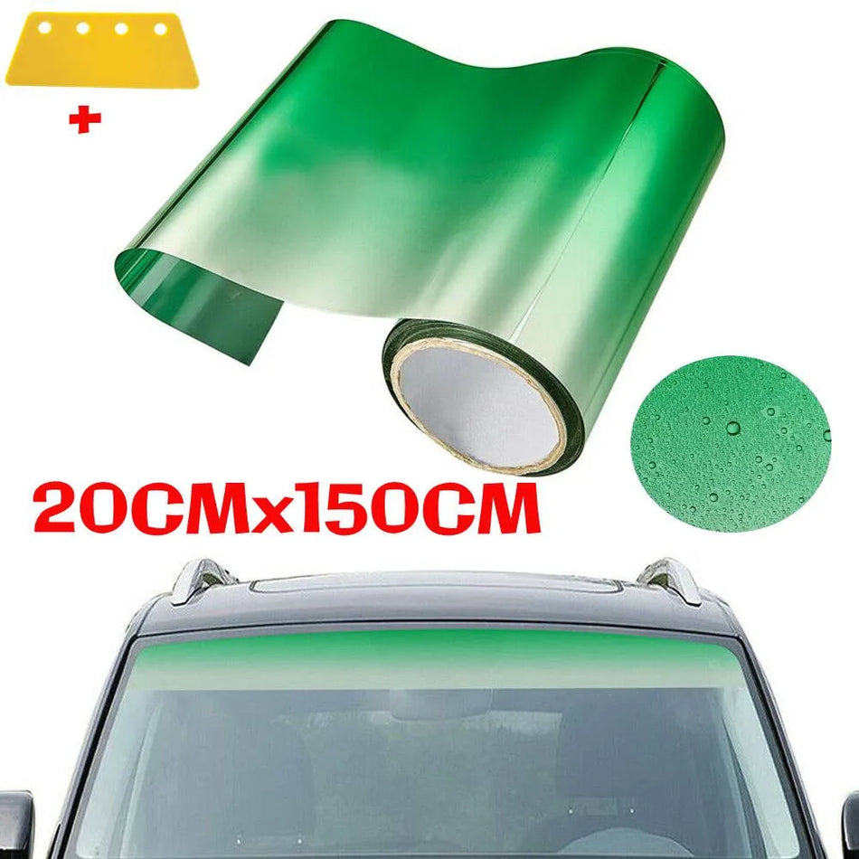 Auto Sonnenblenden Tönungsfolie grün PVC, 150cm Rolle, 60 bis 80 Prozent Lichtdurchlässigkeit