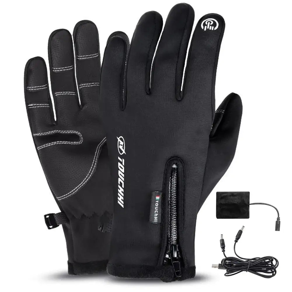 USB Heated Touch Screen Gloves Winter Warmer Anti Slip USB / 2XL