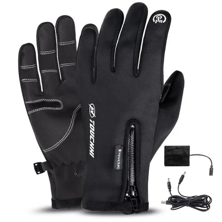 USB Heated Touch Screen Gloves Winter Warmer Anti Slip USB / 2XL