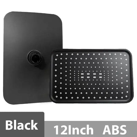 Rainfall Shower Head Big Panel Large Flow Supercharge Ceiling Mounted Shower head 360 Rotation High Pressure ABS Bathroom Faucet black