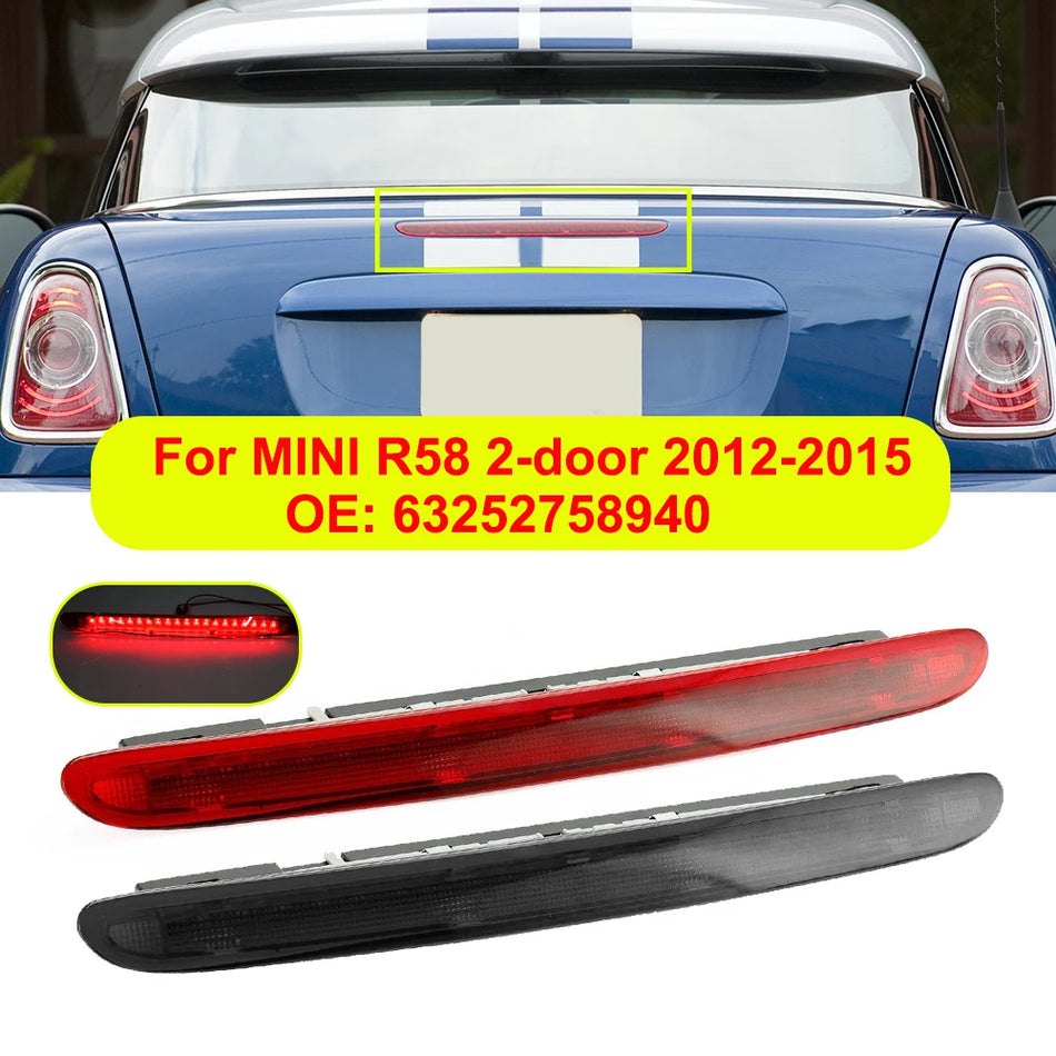 Waterproof Red LED High Mount Stop Light for BMW MINI R58 12V DC Rear Brake Lamp Assembly