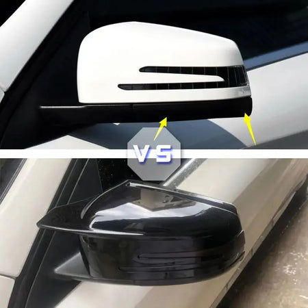 Black Side Mirror Cap Covers For Mercedes Benz Models