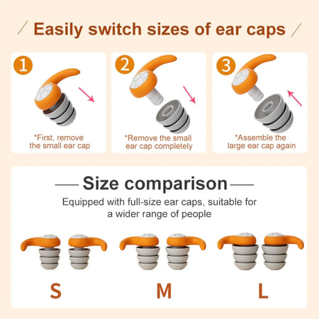 Silicone Earplugs Set for Sleeping, Swimming &amp; Noise Reduction