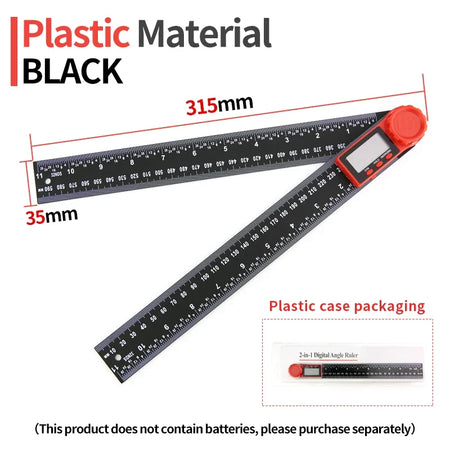 Goniometer Protractor Digital Gauge 360 - High Accuracy Protractor Black P3