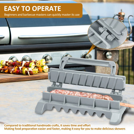 Portable Kebab Maker - Easy Manual Reusable Tool for Perfect Grilling