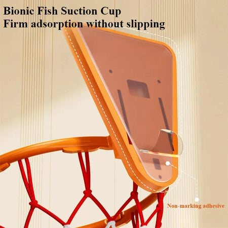 Indoor Basketball Hoop &ndash; Wall Mounted Foldable &ndash; Mute Ball