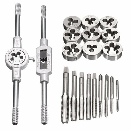 8 12 20Pcs Metric Hand Tap And Die Set M3-M12 &ndash; Versatile