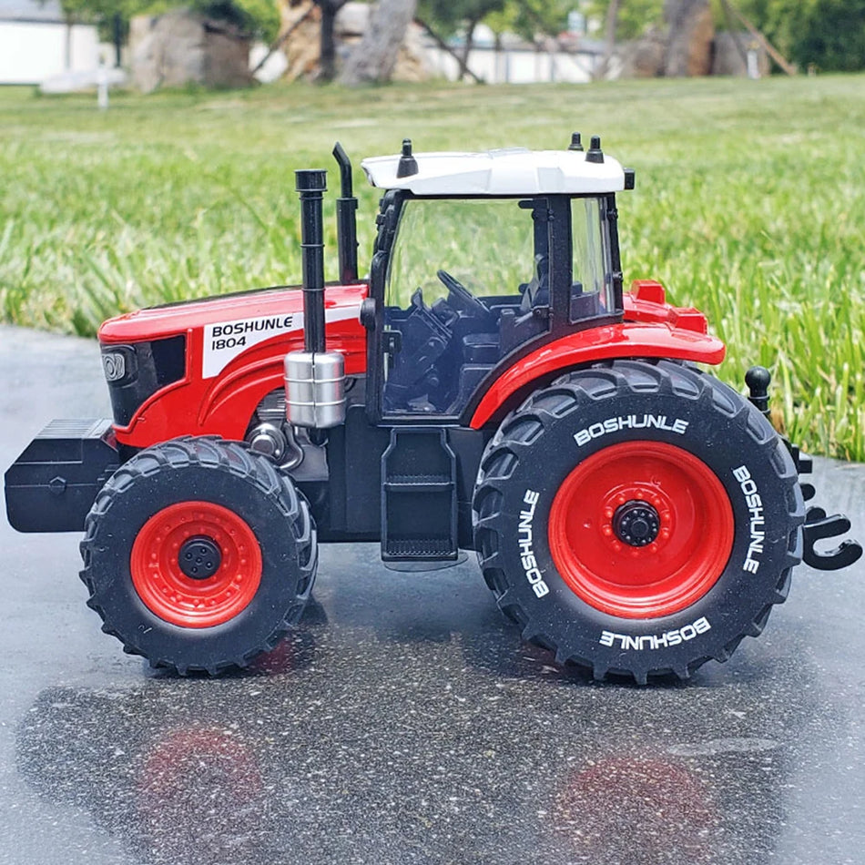 1:24 Scale Diecast Agricultural Tractor Model With Sound, Light, and Steering
