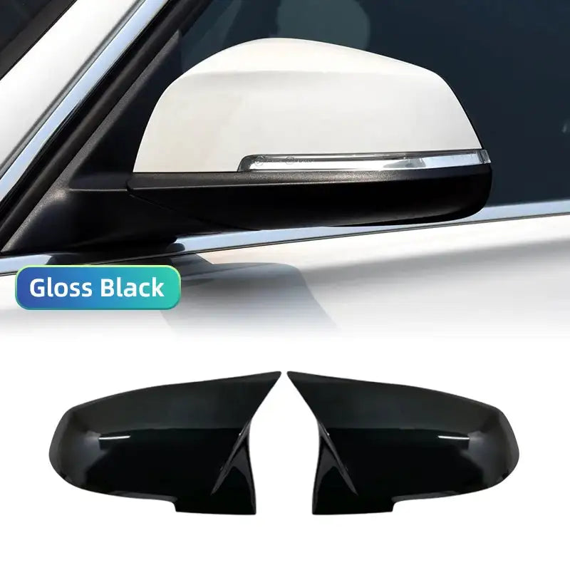 White Mirror Cover Car Side Rearview Mirror Cap Cover Shell For BMW 1 2 3 3GT 4 M2 i3 Series F20 F21 F22 F23 F30 F31 F32 F33 F34 Gloss Black